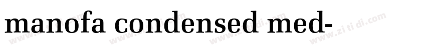 manofa condensed med字体转换